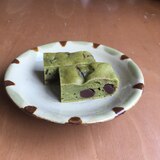 豆腐入り☆玄米茶とあんこのケーキ